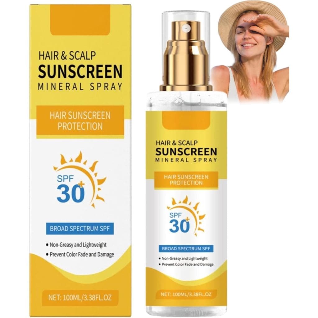 Protetor Solar para Cabelo e Couro Cabeludo, Spray Protetor Solar para Cabelo e Couro Cabeludo com FPS30, Spray Protetor