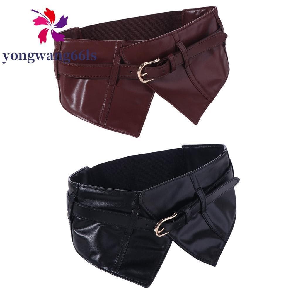 YONGWANG Faixas Elásticas , Cinto Largo Elástico De Couro PU , Vestido Espartilho De Cintura Ajustável Para Emagreciment