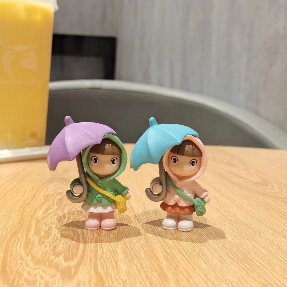 Bonito dos desenhos animados suporte de mesa guarda-chuva personagem pequenos ornamentos estilo pronto estoque criativo