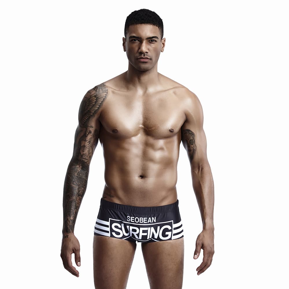 SEOBEAN SEOBEAN Calção de banho masculino de secagem rápida para praia e esportes Boxer