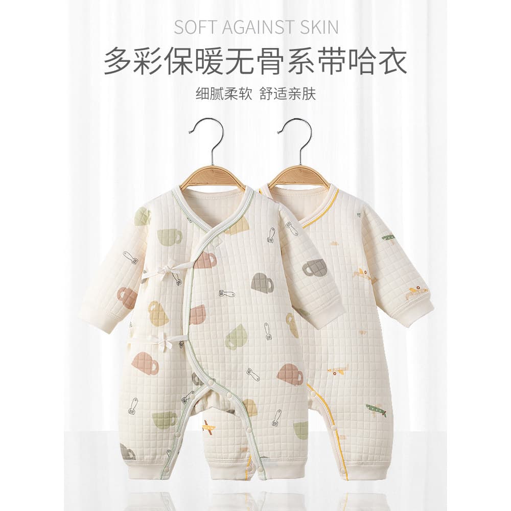 Roupas de bebê outono inverno quente roupa interior inverno monge roupas 0-6 meses roupas de inverno bebê acolchoado Bod