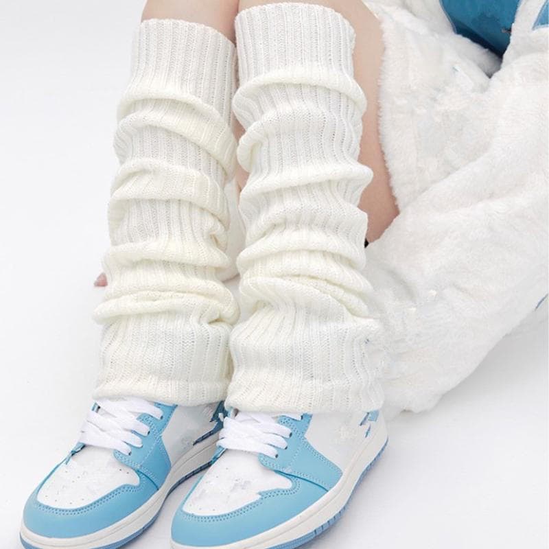 JTN Meias Longas Pernas Femininas De Inverno De Outono Aquecedores De Pés De Malha De Crochê NW