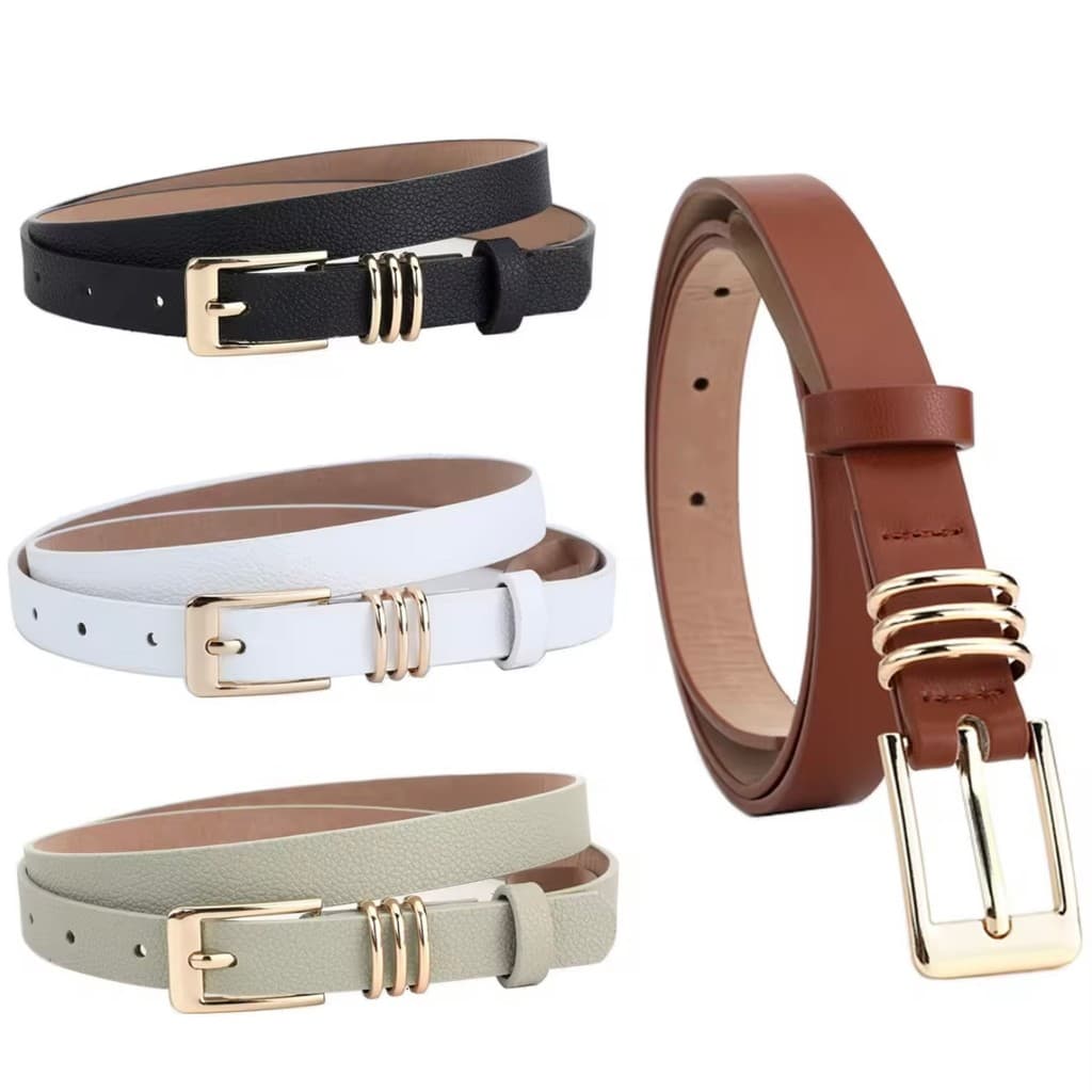 Cinto Feminino Fino 1.8 cm – Vintage Elegante | Ajustável e Confortável
