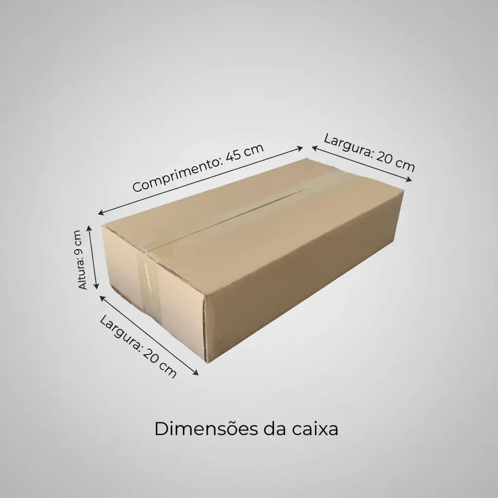 Kit 10 Caixas De Papelão Para Embalagem Correios 45x20x09 Cm