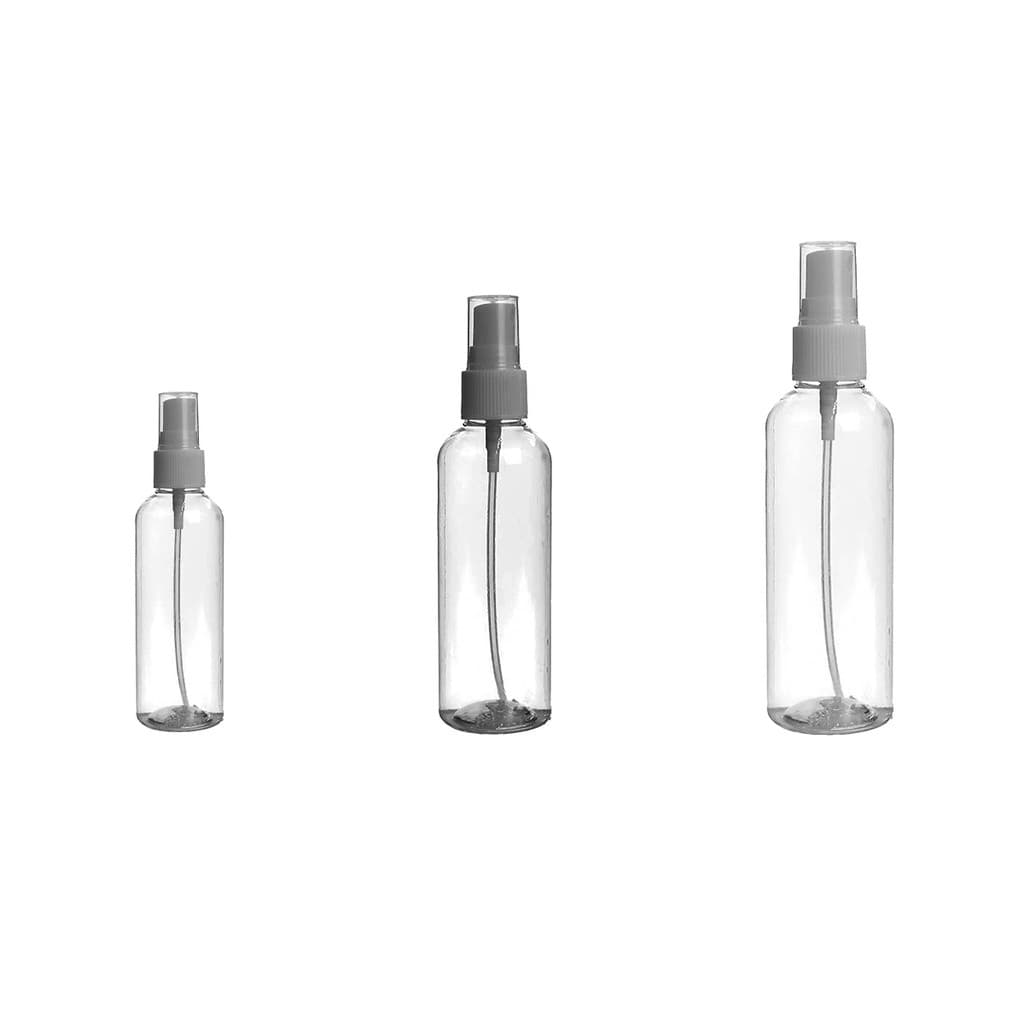 Frascos Para Viagem Pet 100/60/40ml Cilíndrico Spray Para Perfume Kit 3