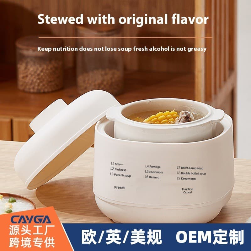 Cross-Border 110V padrão americano Taiwan panela de guisado elétrico à prova de água guisado doméstico sopa forro de cer