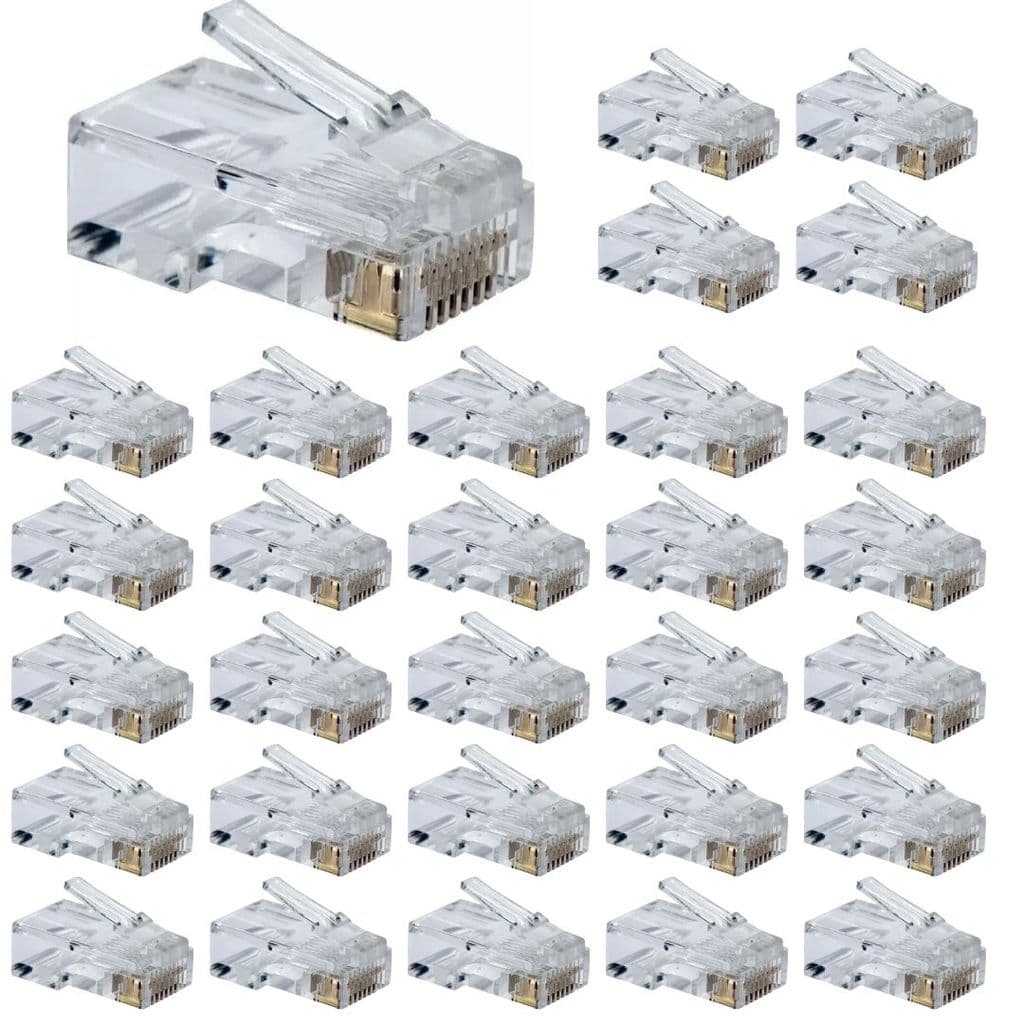 PACOTE C/ 100 PLUG CONECTOR RJ45 CAT5