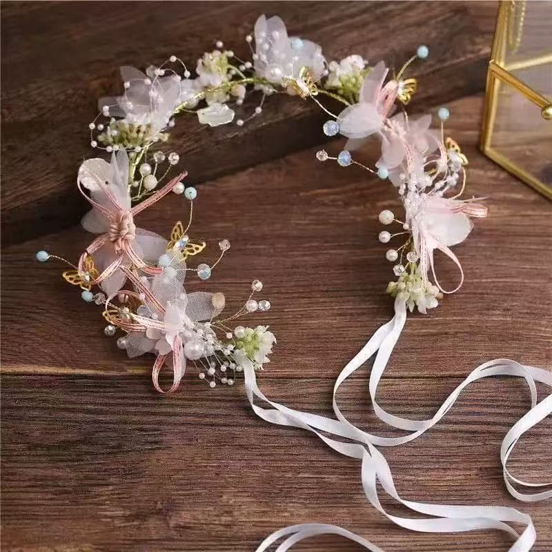 Novo estilo Super fada beleza floresta estilo flor inteligente bandana guirlanda casamento nupcial acessórios para o cab