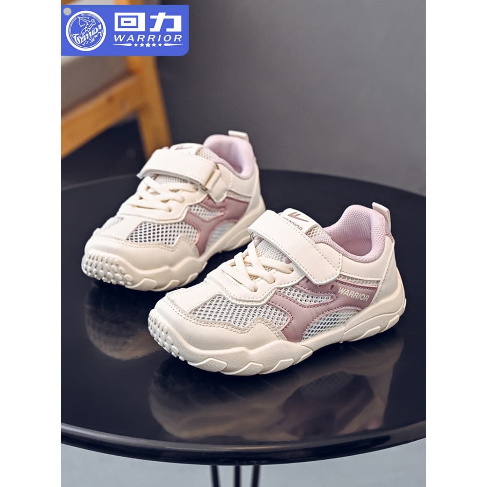 Puxar para trás sapatos infantis meninas única rede sapatos esportivos 2026 primavera verão novo estilo oco malha sapato