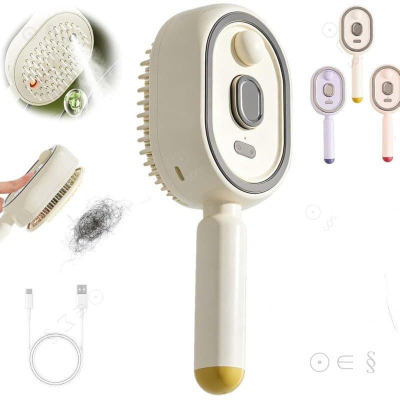 Escova a vapor elétrica modelo 2026, escova a vapor elétrica para cuidados com o cabelo, alisador de cabelo a vapor reca