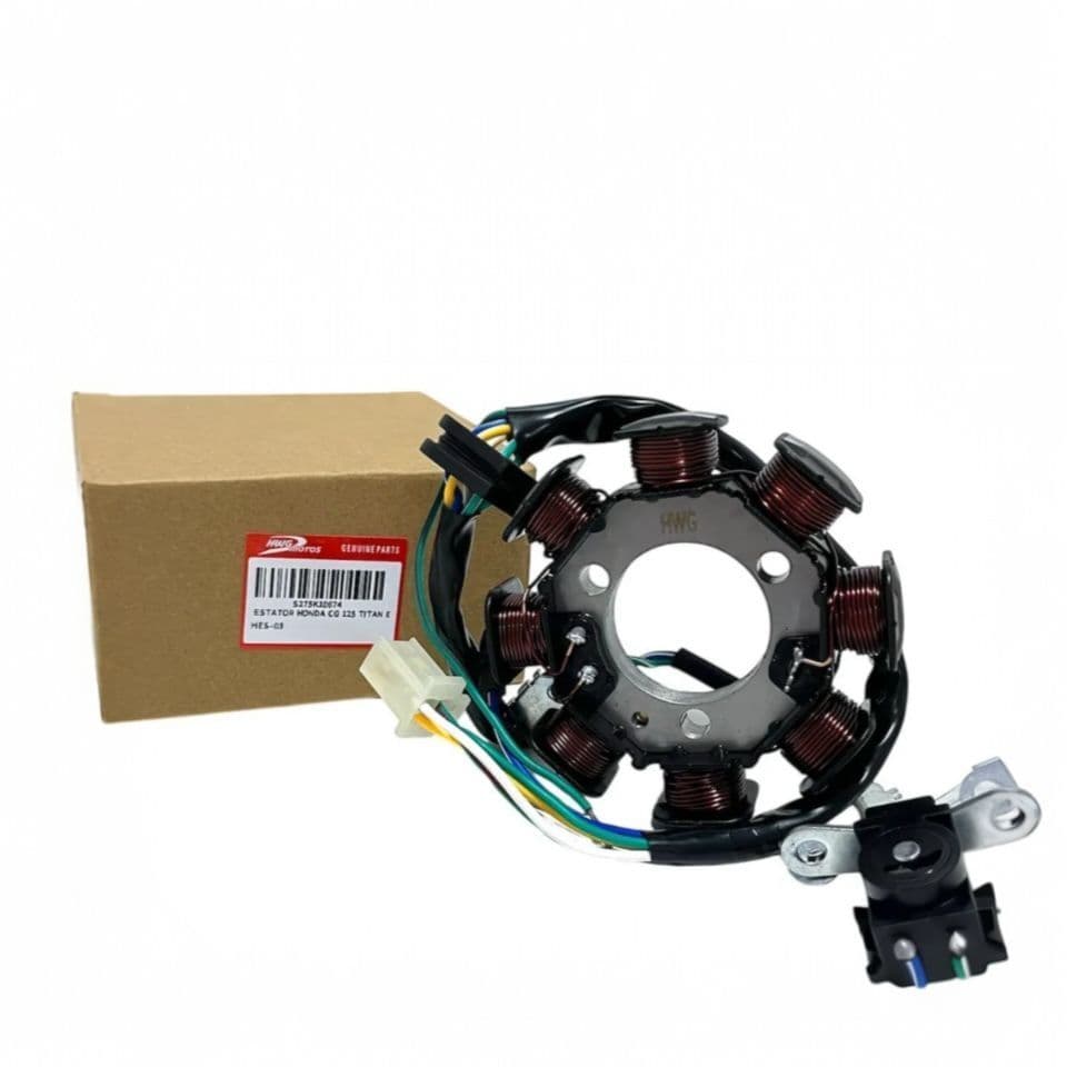 Estator Magneto Honda Cg Titan 125 Fan 2002-2008 C/ Bobina Pulso Mod Original HWG