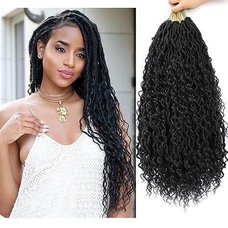 Goddessboho18river peruca trançada áfrica locs concubina suja 22 polegadas crochê cabelo fibra química