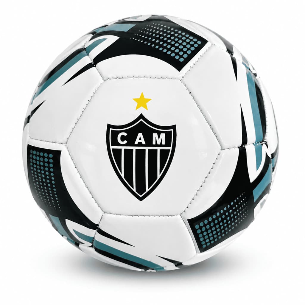 Bola Futebol Galo Atlético Mineiro Oficial Tamanho 5 Para Jogos Treinos e Recreação