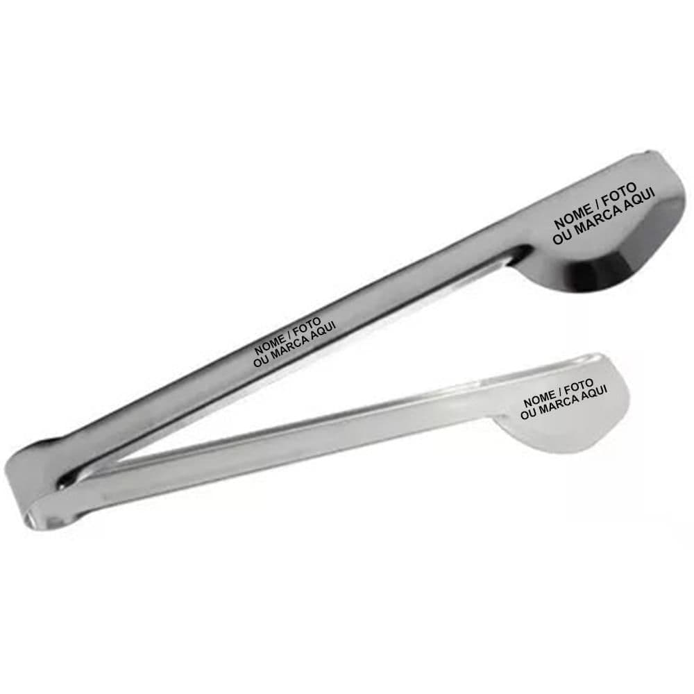 Pegador Multiuso Aço Inox Longo 28 Cm grande Personalizado nome marca