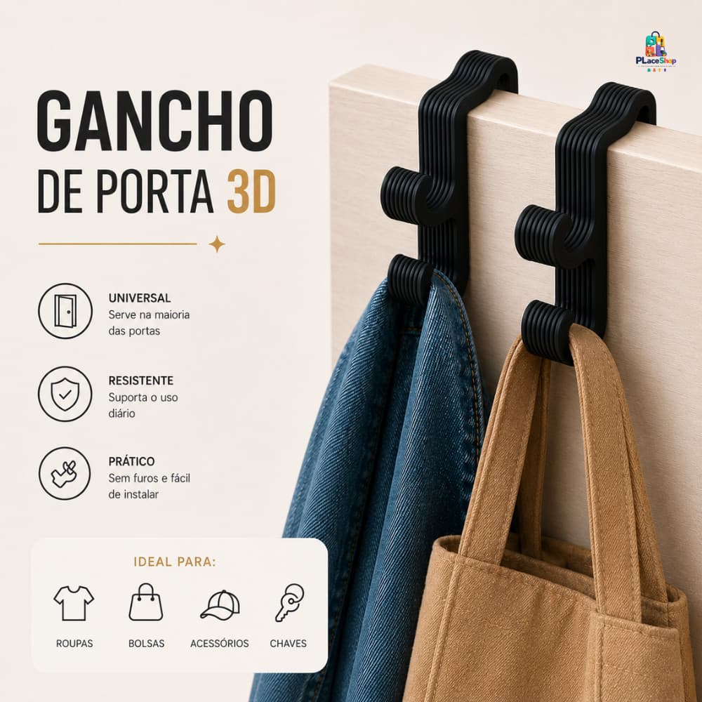 Ganchos de porta - suporte cabide multiuso
