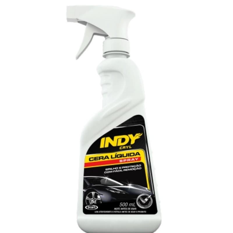 INDY CERA LIQUIDA SPRAY 500ML-2 unidades Base de resinas especiais que protegem a cor