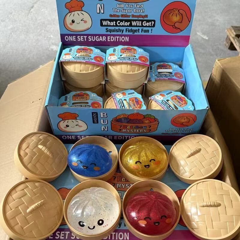 Simulação de pão cozido no vapor pitada LOKY rosa grande pão cozido no vapor dos desenhos animados Emoticon brinquedo de
