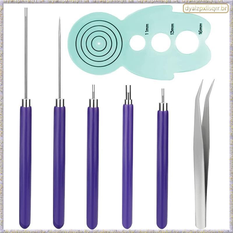 [Msp] Conjunto De Ferramentas Para Quilling , 5 Peças Flores De Papel , Com Fenda Enrolar Artesanato , Faça Você Mesmo ,