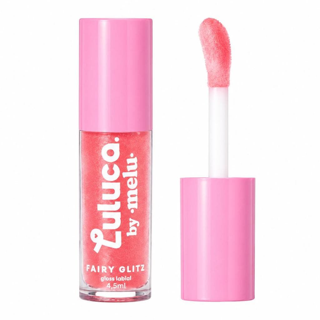 Gloss Labial Fairy Glitz Luluca Com Óleo De Girassol E Jojoba Glow Intenso E Hidratação