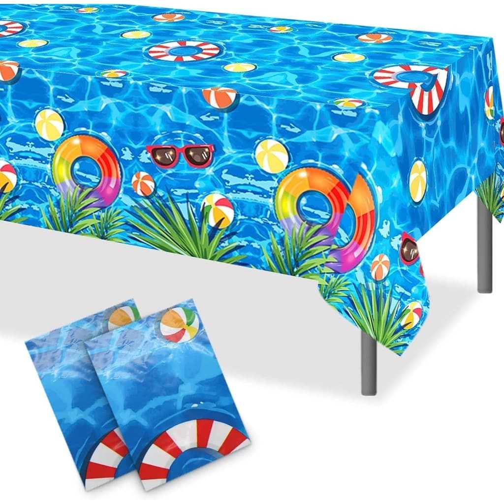 Toalha de Mesa para Festa de Verão na Praia ou Piscina Y2J9