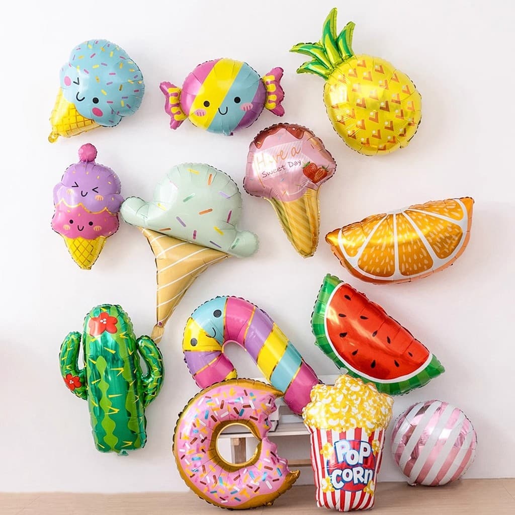 Melancia Donut bolo sorvete balão aniversário das crianças adulto festa decoração balão