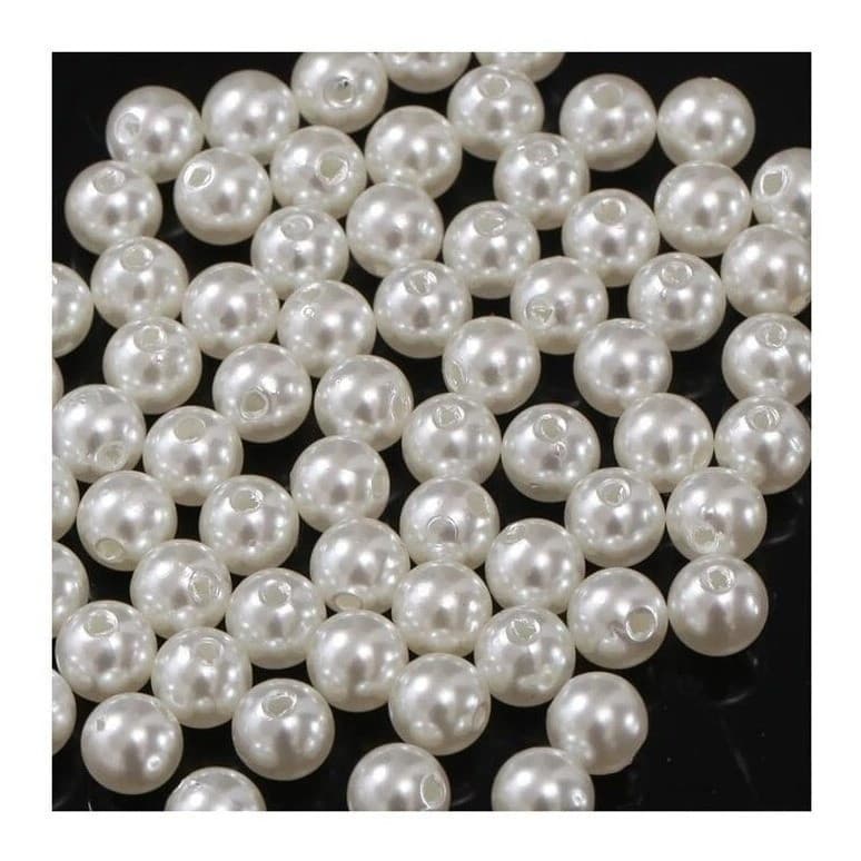 12Pçs Miçanga Pérolas Abs Com Buracos 20mm