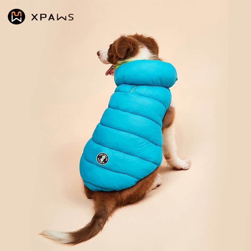 XPAWS Pet dupla face colete cão roupas de algodão borda pastor outono inverno roupas engrossado médio pequeno grande cão