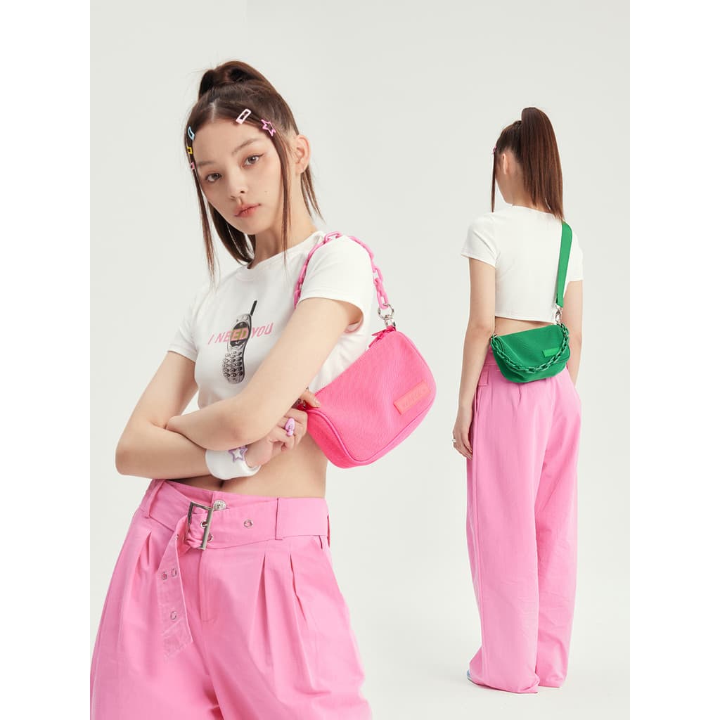 VAOPER marca de alimentação verão axilas saco feminino Commuter nicho mensageiro saco verde bolsa de ombro quente menina