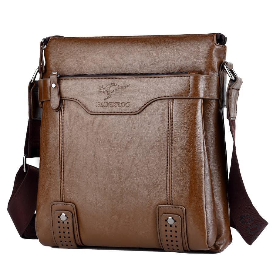 Moda masculina primeira camada de couro saco de negócios bolsa de ombro saco do mensageiro saco de couro genuíno Casual