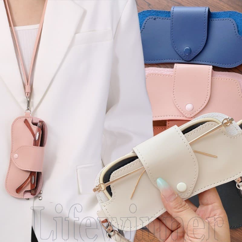 Bolsa Portátil Para Óculos Pendurados-Manga Fina-Acessórios De Moda Unissex-Capa De Proteção De Sol-Estojo De Armazename