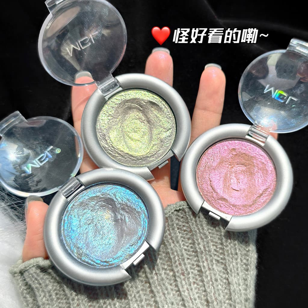 Paleta De Sombras De Cor Única Mermaid Glam-Perolada , Brilhante , Polarizada