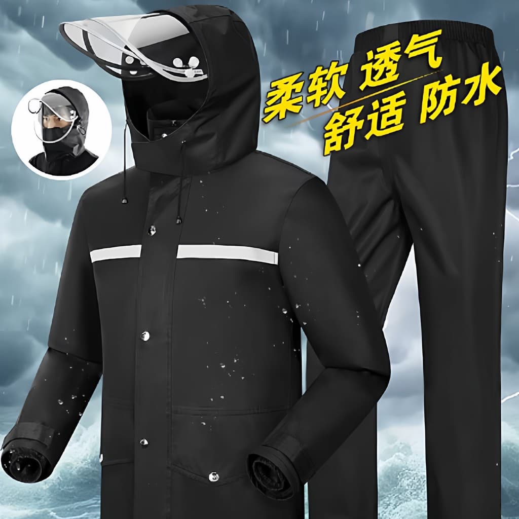 Capa de chuva japonesa calças de chuva terno dividido fabricante masculino feminino estilo ciclismo duplo engrossado res