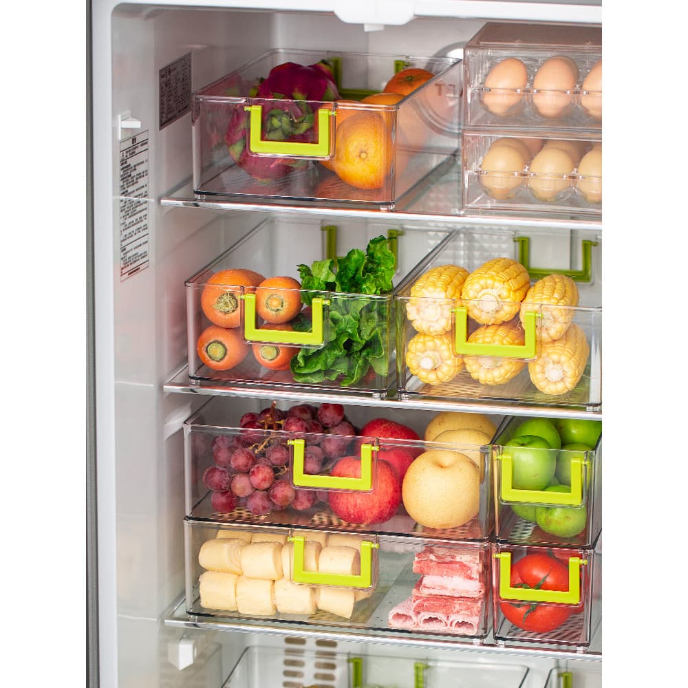 Caixa de armazenamento de geladeira congelada refrigerada caixa de armazenamento de alimentos cozinha caixa de organizaç