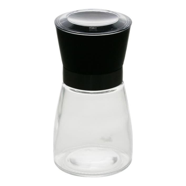 Moedor De Tempero Transparente Com Tampa Cores 170ml Cor Preto