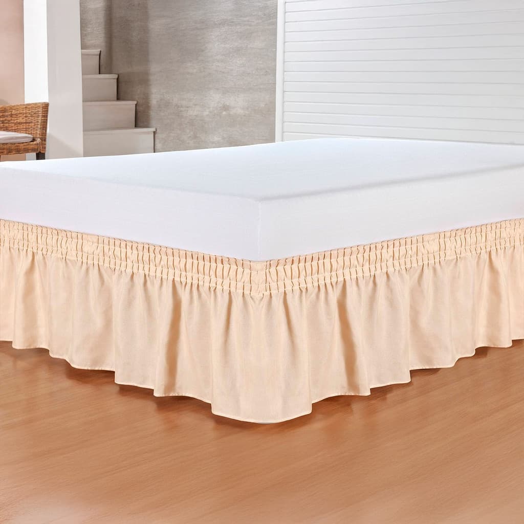 Saia Para Cama Box Colchão Decorativa Ajustável Toque Macio