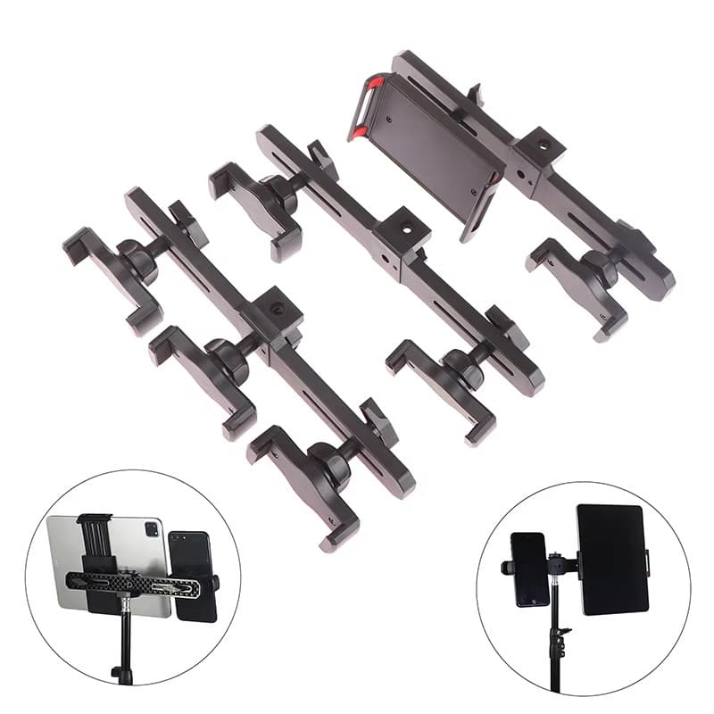 Suporte Universal Para Celular , Clipe De Barra Transversal Ajustável Duplo Gravação De Vídeo Livie Stream , Acessórios
