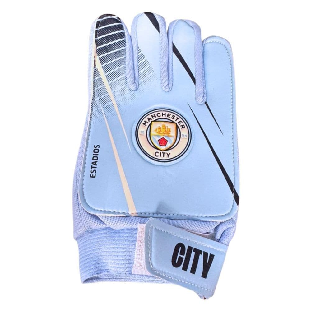 Luva Goleiro Infantil DRB do Manchester City  Oficial Licenciada Para Futebol Treino e Jogo  Unissex