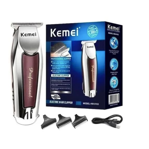 Máquina profissional acabamento cabeleireiro Kemei KM9163 NF