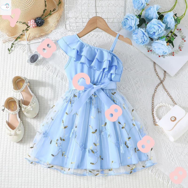 Vestido de bebê, vestido de princesa Fashion de verão para meninas de 2 a 7 anos, vestido de festa