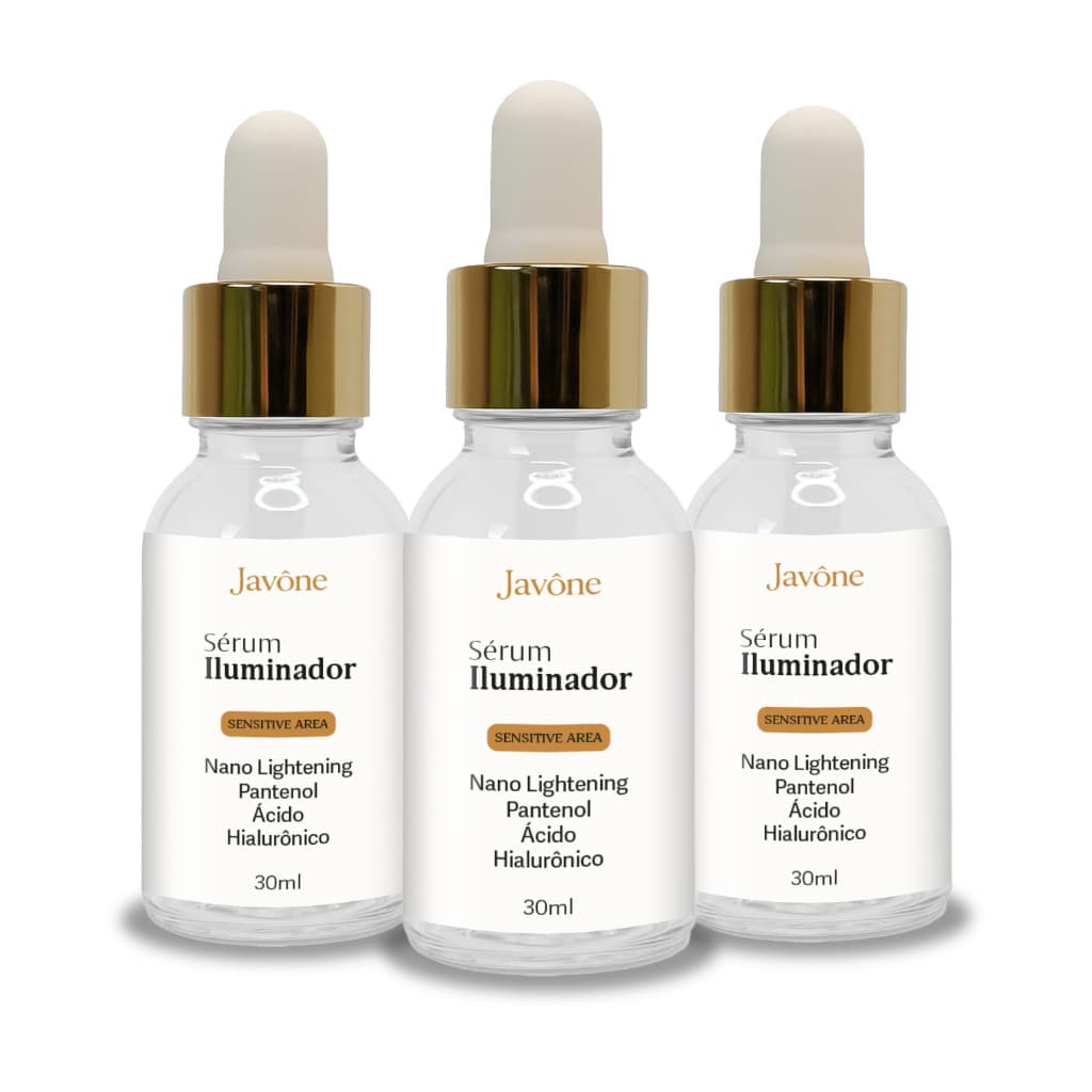 Kit 3 Sérum Íntimo  Clareador Javône – Nano Lightening, Pantenol e Ácido Hialurônico |
