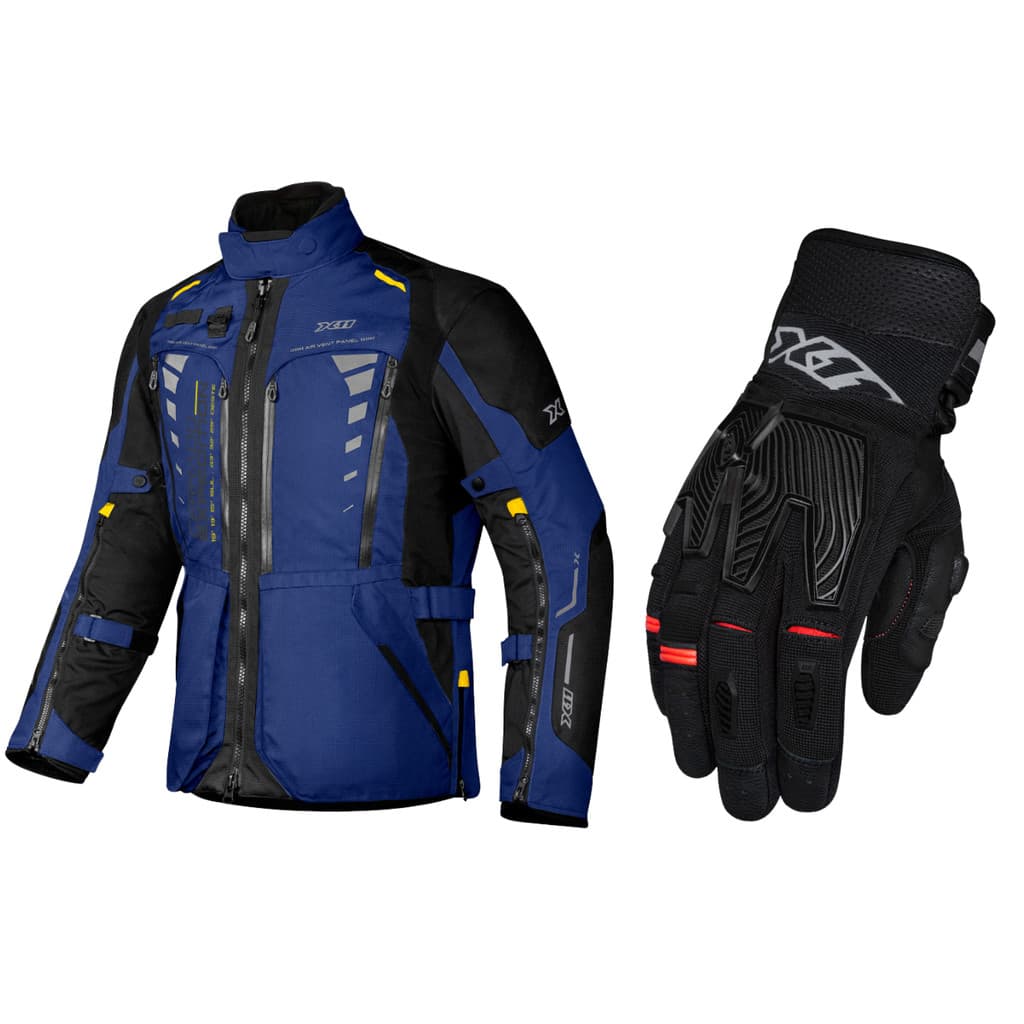 Kit X11 Expedition Jaqueta Cerrado Azul Parca Luva Havoc
