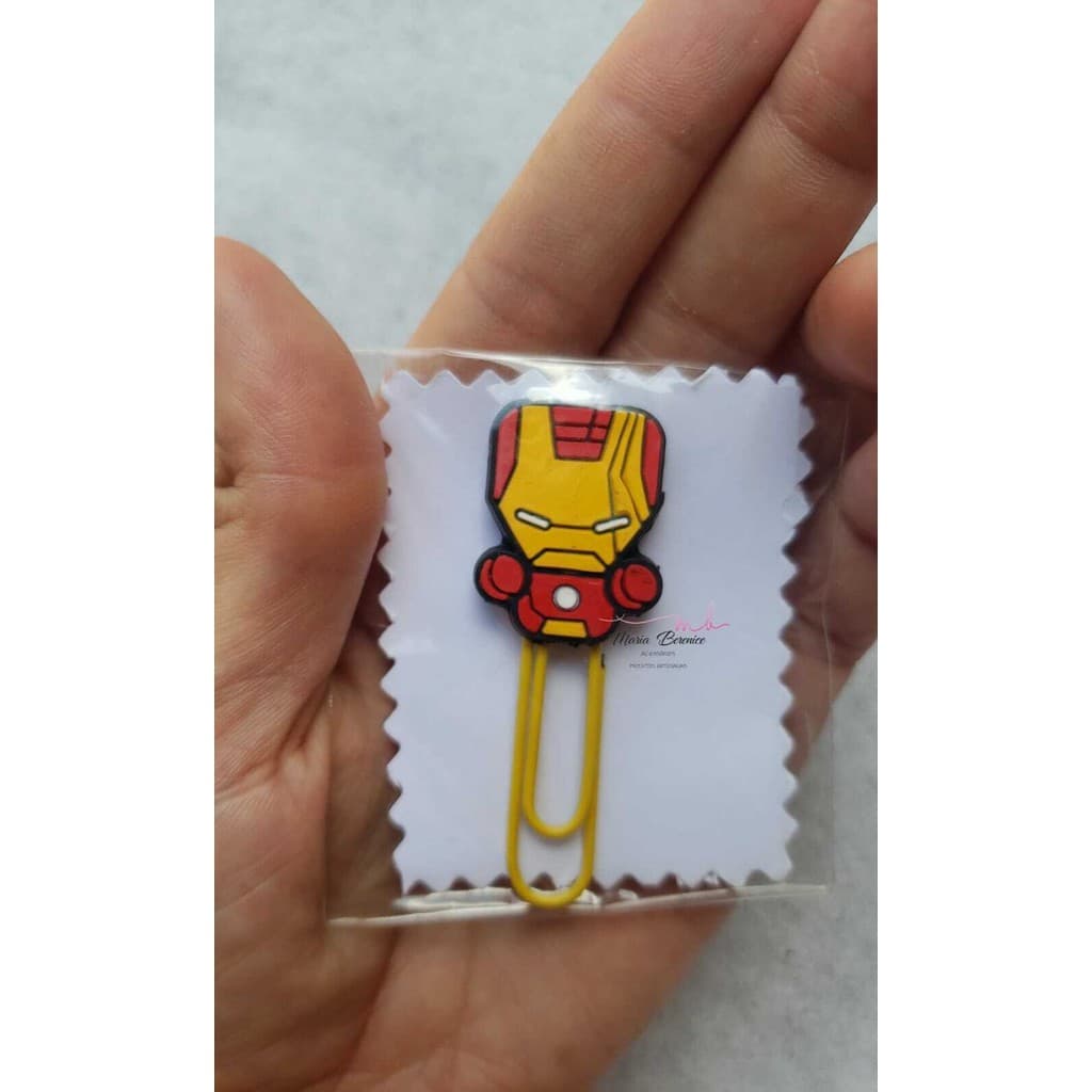 CLIPS SUPER HERÓIS PAPELARIA FOFA CLIPS PARA PAPEL
