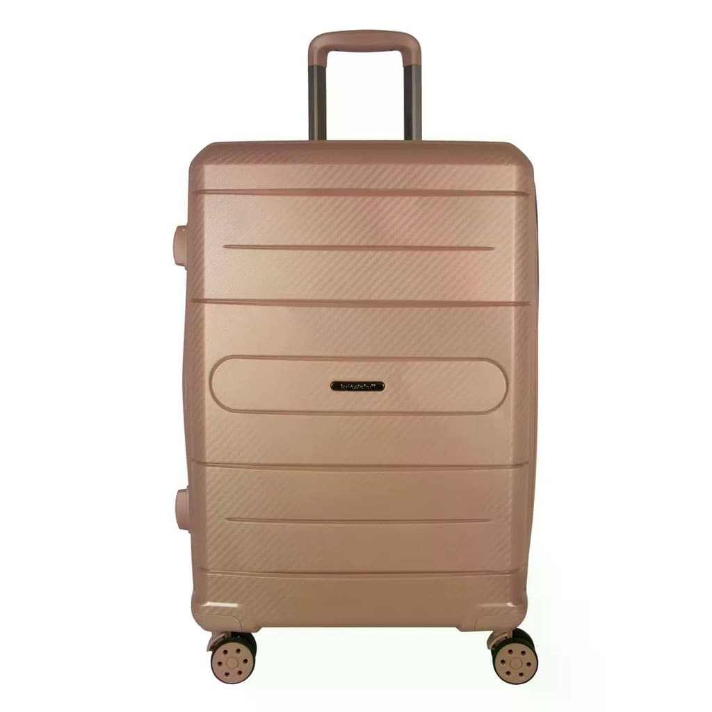 Mala Média 23kg Polipropileno Rodas Giro 360° Berlim Black Eco Le Postiche