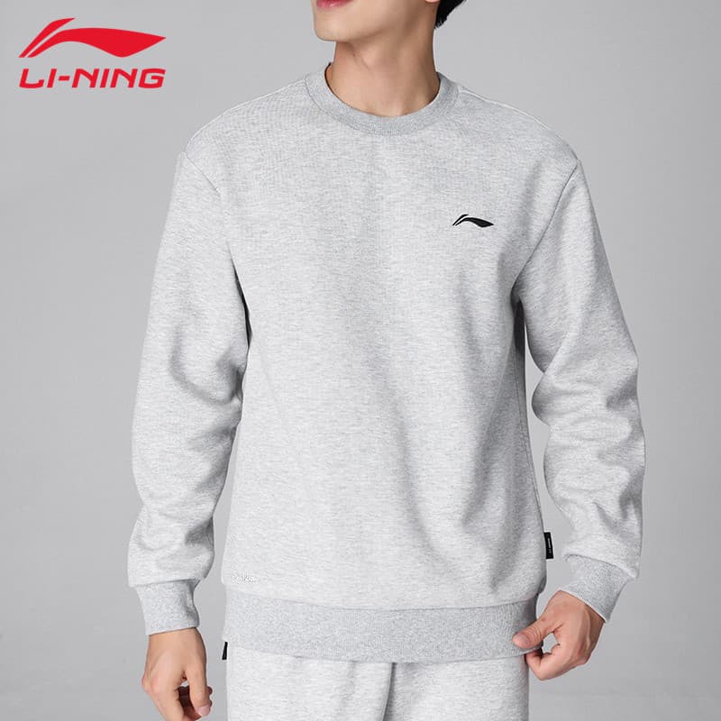 Li Ning forro de lã moletom masculino feminino mesmo estilo outono inverno casal usar forro de lã quente moda na moda