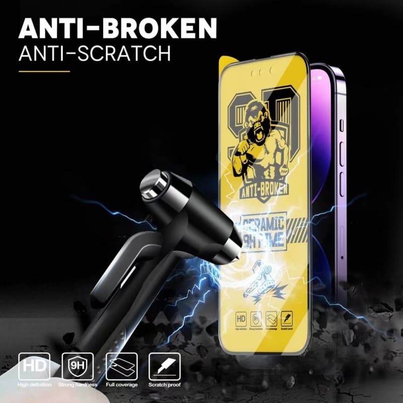 Adequado para iPhone 17 16 pro 15 14 13 12 11 pro Max filme do telefone móvel diamante filme cerâmico tela cheia Apple p