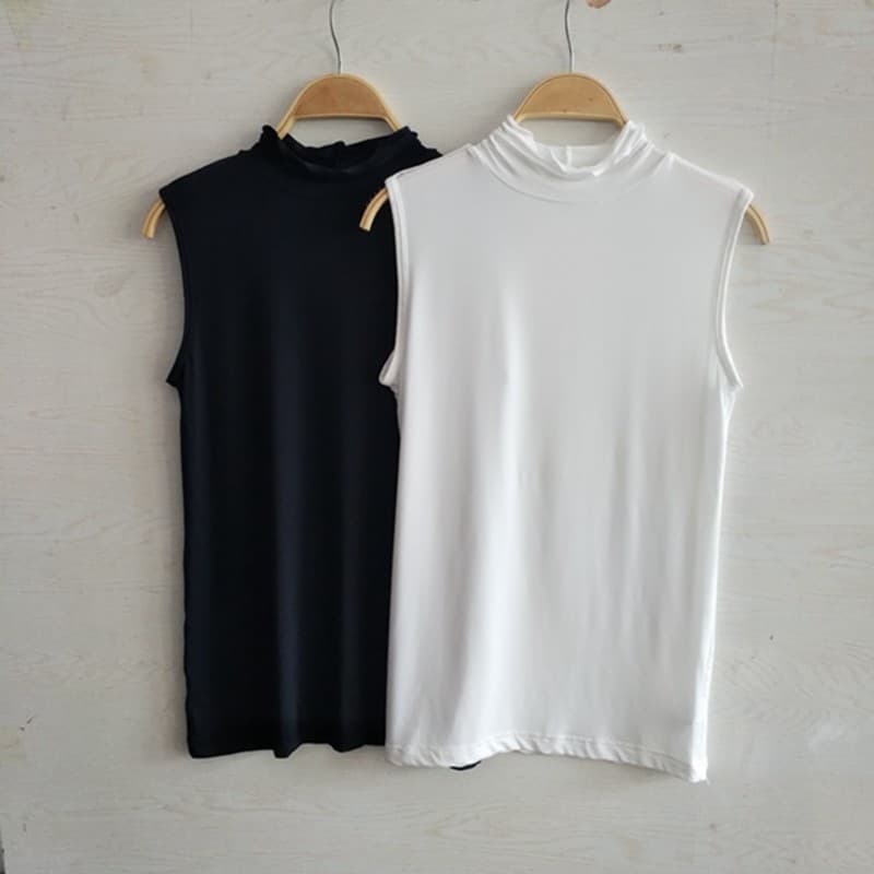 P34 Original comércio exterior japonês cauda bens Agaric borda sem mangas colete feminino Ultra-fino sedoso elástico fin