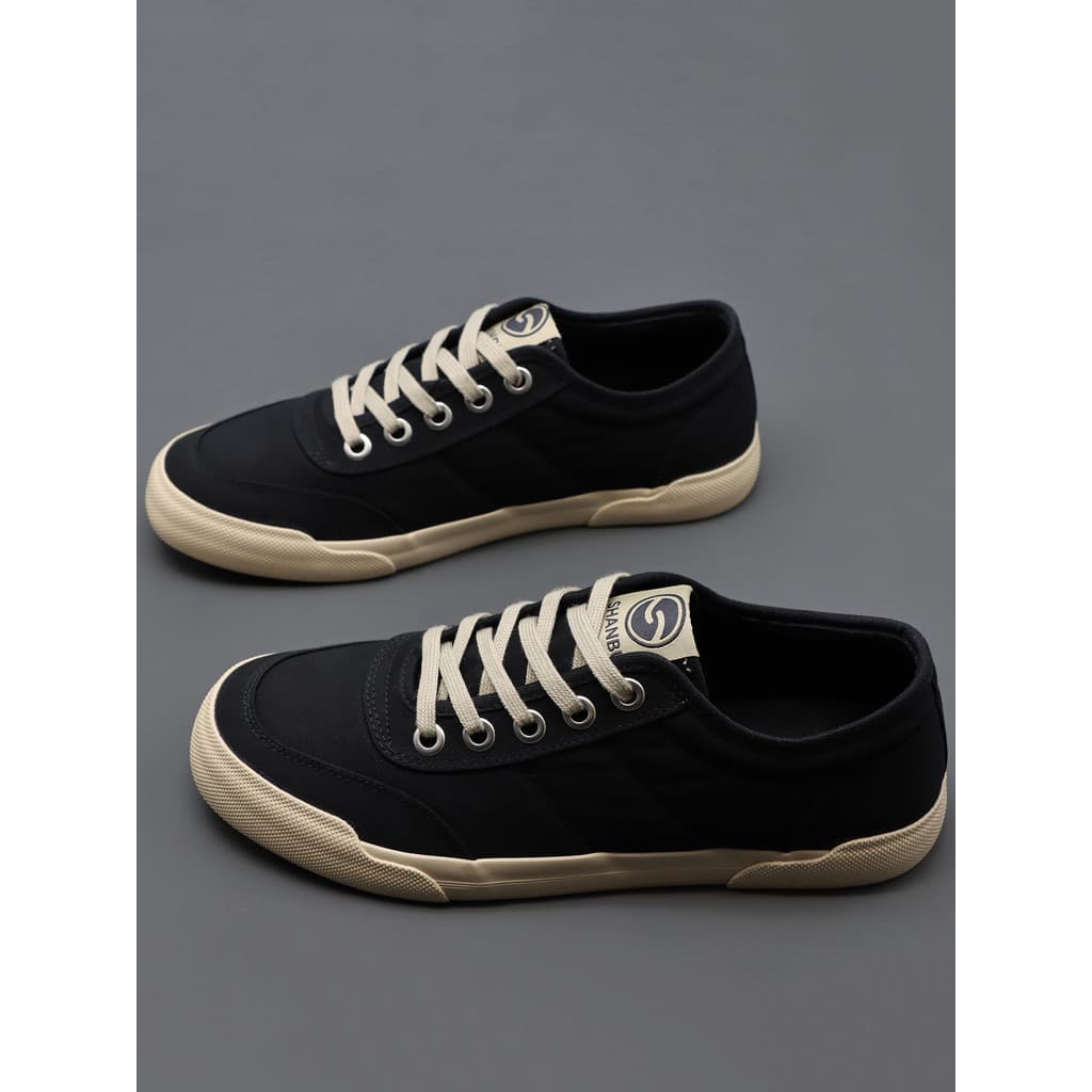 Sapatos de lona masculinos 2026 primavera outono novo estilo baixo-Top respirável rendas All-Match masculino tênis casua