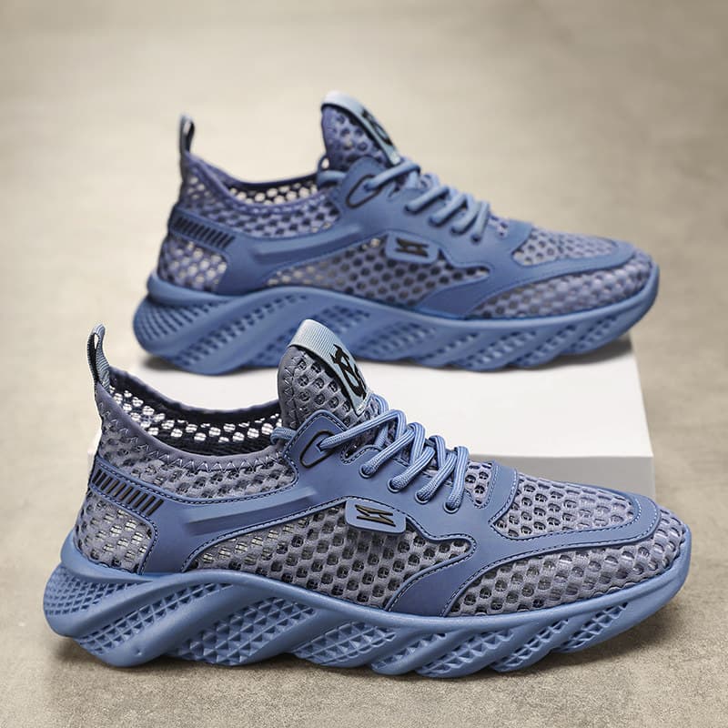 Sandálias masculinas verão exterior Wear oco malha respirável fina ar condicionado sapatos condução dedicado vadear rio