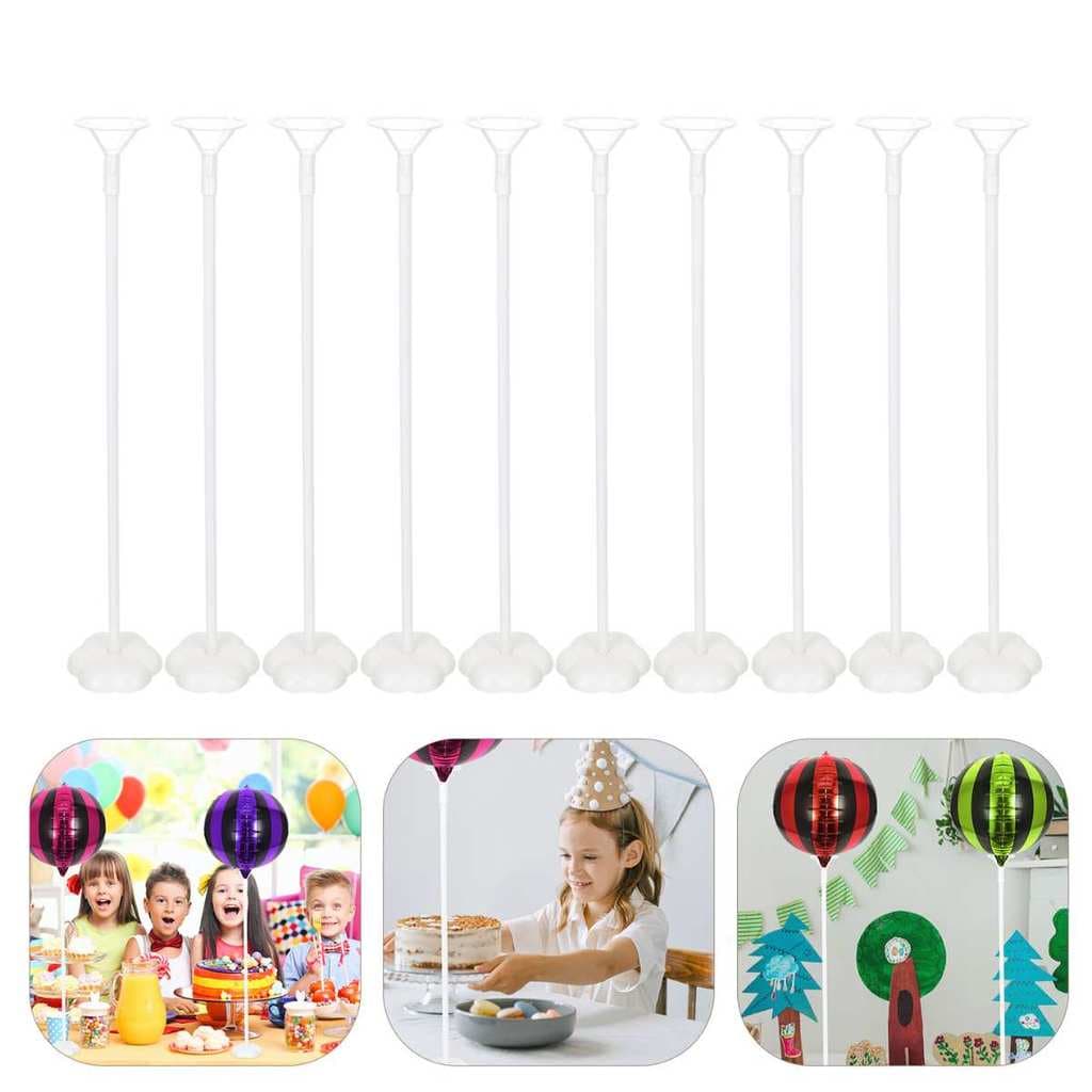 Kit 15 Pega Balão Base Flor 40 CM P Mesa Com Suporte Bubble