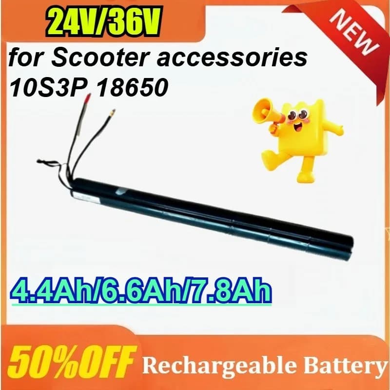24V/36V 4.4Ah/6.6Ah/7.8Ah Para Acessórios De Scooter 10S3P 18650 Bateria Especial De Fibra De Carbono De Íon De Lítio É